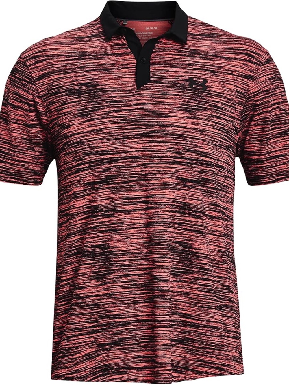 Under Armour Men’s Black & Red Space-Dye Polo